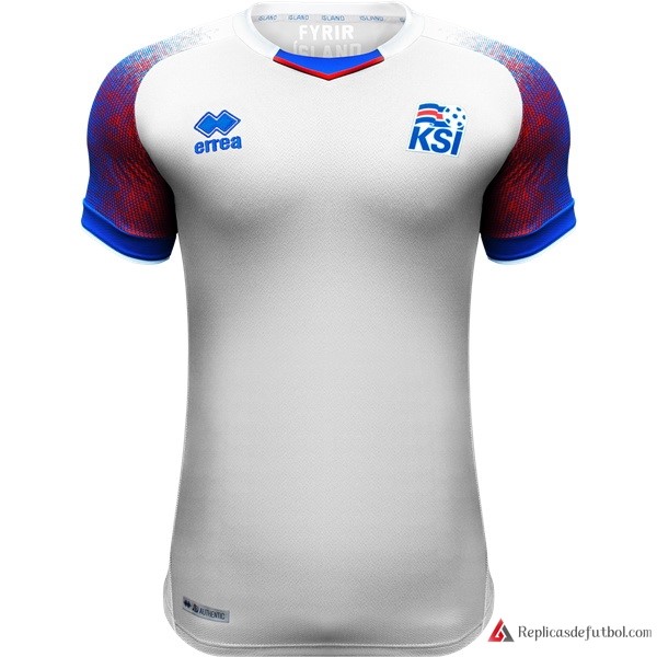 Camiseta Seleccion Islandia Segunda equipación 2018 Blanco